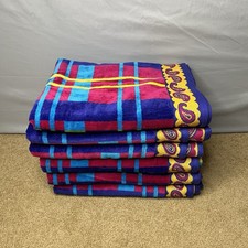 Vintage Cecil Saydah Co Beach Towel Lot (6) Vibrant Multicolor Pattern 61x34” picture