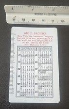 Vintage 1942 Advertising Wallet Calendar Card New York Life Insurance Building picture