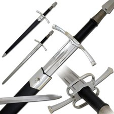 15TH CENTURY LONG FULL TANG TEMPERED BATTLE READY HANDMADE SHARP EDGE SWORD picture
