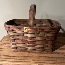 Longaberger 1981 Christmas Candle Basket Red Tag Vintage - Extremely Rare - 1st picture
