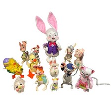 Annalee Easter Bunny Chick Mouse Figurines Lot 15 Dolls 1971-2009 Multicolor picture