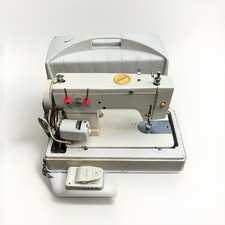 Vintage Dressmaker S-2402 Sewing Machine Japan Parts Repair Motor Runs w/ Case picture
