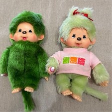 Monchhichi Aichi Expo 2005 Limited Pair Plush Doll Set Rare Collectible Japan picture