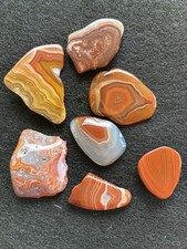 Lake Superior & Laguna Group of 7 Polished Slices 21 - 38 mm picture