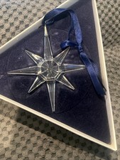 Swarovski 1995 Star Annual Christmas Ornament Holiday with box snowflake rare picture