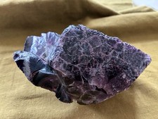 DEEP PURPLE/MULTICOLOR FLUORITE GLASS SLAG? PIECE~Great Looking; Hefty Sample picture