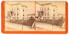 SAN FRANCISCO STEREOVIEW - Residence of G.G. Burnett - CE Watkins 1870s RARE picture