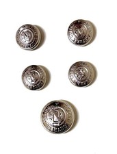 Lot of 5 Great Northern Railway Line Silver Button Covers picture