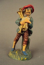 Nativity Bagpiper Fontanini Euromarchi Made In Italy Papier Mache Cartapesta.. picture
