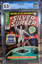 Silver Surfer # 1 1968 Silver Age Stan Lee CGC 5.5 Origin Of Silver Surfer picture