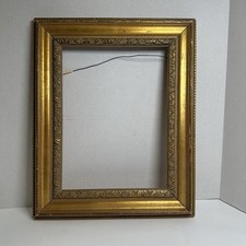 Antique Ornate Gold Gilt Wood & Gesso Picture Frame Vintage Art 9x12 picture