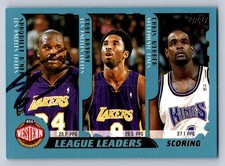 Shaquille O'Neal Autograph 2001 Topps NBA Basketball Card #215 Kobe Bryant picture