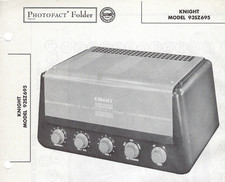 1957 Knight 93SZ695 Tube Amp Audio Amplifier Photofact Manual Schematic picture