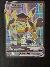 Custom Cosplay Pikachu As PHD Nerd Holo Anime Card picture