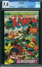 X-MEN 95 CGC 7.5 WHITE PAGES MARVEL 1975 DEATH OF THUNDERBIRD EARLY WOLVERINE A6 picture
