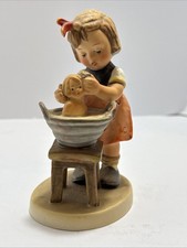 Hummel Doll Bath Figurine #319 Vintage 1956 Goebel Porcelain picture