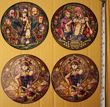 Jojo’s Bizzare Adventure Collectable Plastic “Cards” x4 Lot Clear Anime Art picture