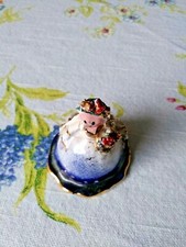 Vtg. 1950 Clif and Till figurine bell golden rim picture