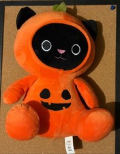 Squishmallows Calio Black Cat Pumpkin Costume Halloween Plush 8in Kellytoy picture