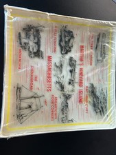 Rare Vintage Mid-Century Martha Vineyard souvenir glass tray / Trinket dish picture