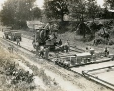 Koehring 27E Concrete Paver Road Project near Memphis TN 8x10 photo 1929 picture