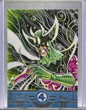 2026 Topps Finest Fantastic Four LOKI Mirko Di Noia Sketch 1/1 Full Color picture