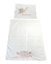 Vintage 70’s Kids Bed Sheet & Pillow Case Sesame Street Ernie Wee Willie Winkle picture