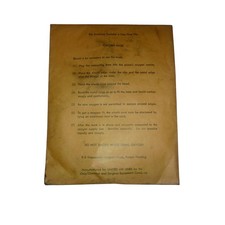 Vintage United Air Lines Emergency Passenger Oxygen Mask Envelope Ohio Chemical picture