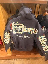 Disney World Holiday Lights Zip Up Hoodie Christmas 2026 WDW Adult NEW Size L picture