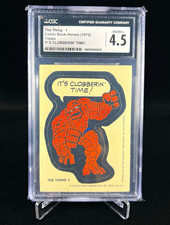Topps 1975 Comic Book Heroes The Thing #1 It's Clobberin' Time CGC 4.5 picture