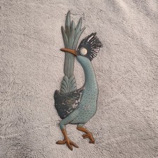 RARE Vtg 1969 Sexton USA Female Road Runner Wall Decor Blue Plaque MCM picture