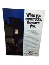 1974 Hertz Big Trucks They Own You Original Print Ad picture