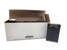 Vintage 1990s EMPTY Zippo Money Clip Display Boxes Black Hard Plastic - QTY 9 picture