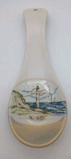 Vintage Otagiri Ocean Lighthouse Seagull Birds Sailboats Spoon Rest Hand Crafted picture