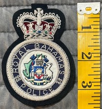 Cool Vintage Royal Bahamas Police Patch Bullion Thread picture