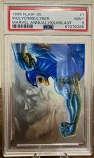 1995 Flair '95 Marvel Annual Holoblast # 1 Wolverine VS Cyber PSA 9 LOW POP RARE picture