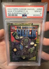 2024 Topps Chrome Marvel 90's Hulk: Future Imperfect 1/1 SUPERFRACTOR (PSA 10) picture