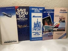 Vintage 80s Pan Am, Jet America, Aircal , Presidential Air Lines Ephemera Lot 5 picture