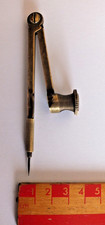 RARER VINTAGE HELIX OLD SCHOOL BRASS DRAWING COMPASS TECHNICAL DRAUGHTSMAN picture