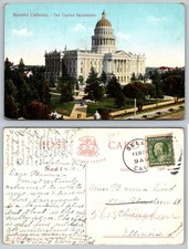 1911 Sacramento California Capitol Building Postcard Glosso Series PNC picture