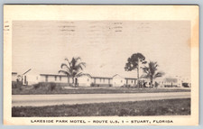 c1930s Lakeside Park Motel Stuart Florida Vintage Postcard picture