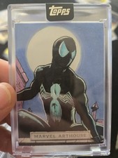 2025 Topps Marvel Collector Black Suit Spider-man Sketch Darrin Pepe picture