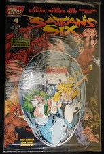 SATAN'S SIX 4 TOPPS COMIC SEALED W/CARDS JASON FRIDAY 13TH BRUNNER 1993 VF/NM picture