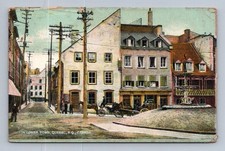 Antique Canada Postcard QUEBEC Lower Town Street Scene Horse Cart 1910 picture