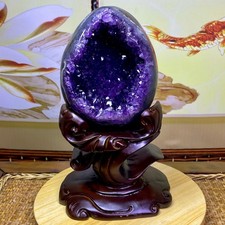 7.91LB Natural amethyst Dinosaur egg Quartz Crystal specimen healing picture