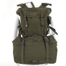 US M1945 Canvas Haversack 3-Piece Set, Olive Green, Dual Compartments picture