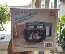 NIB Vintage proctor silex marmalade goose geese coffee maker machine pot picture