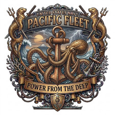 United States Navy Pacific Fleet USN Gift Premium Military Graphics 4
