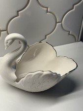 Lenox ~ Porcelain Opal Innocence Swan Dish NEW picture