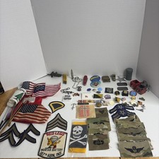 Vintage U.S. Military Patch& Insignia Estate Lot 187th Airborne Red Legs Rank picture